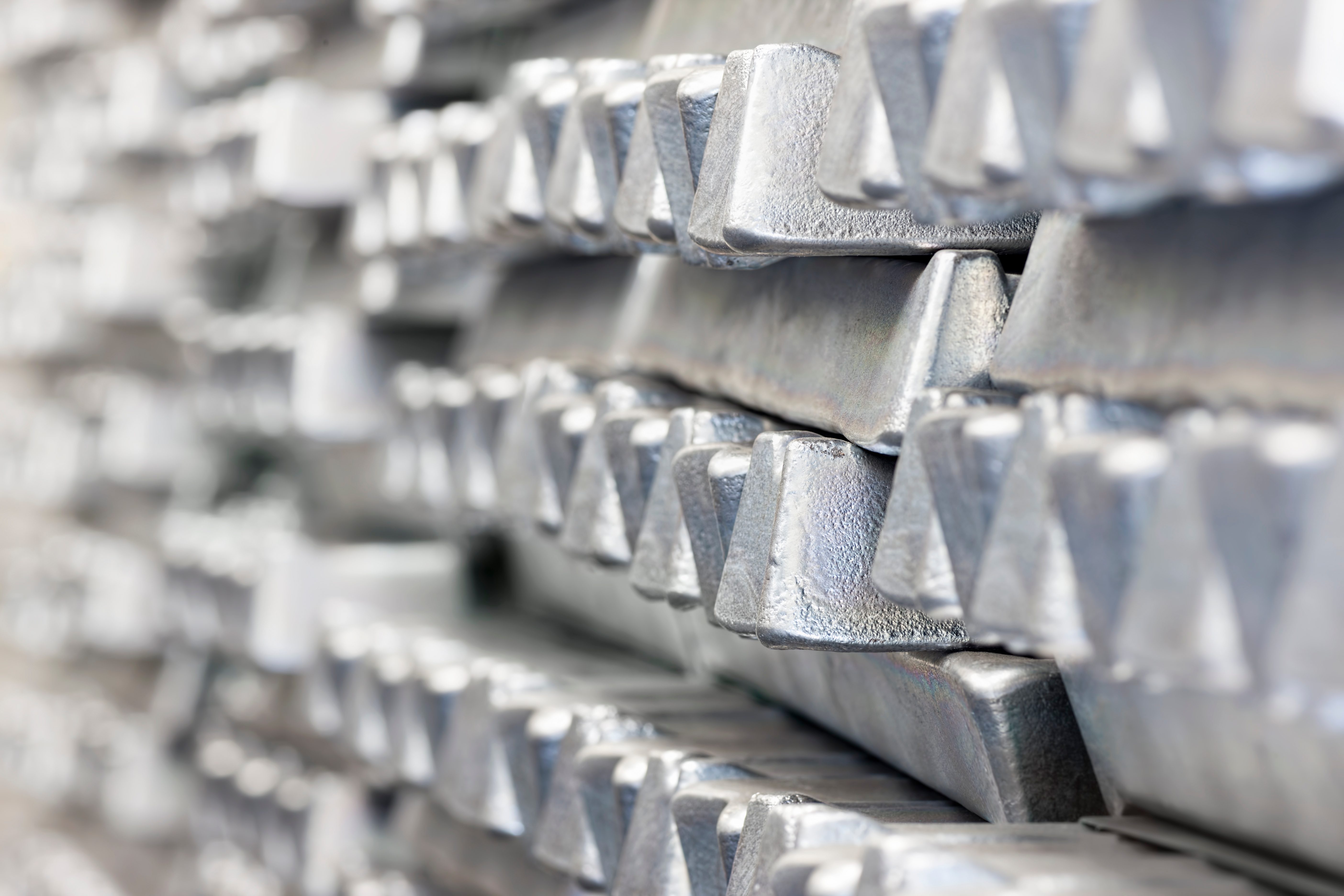 Stack of Aluminum ingots.