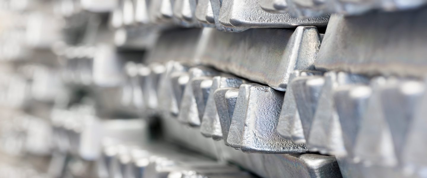 Stack of Aluminum ingots.